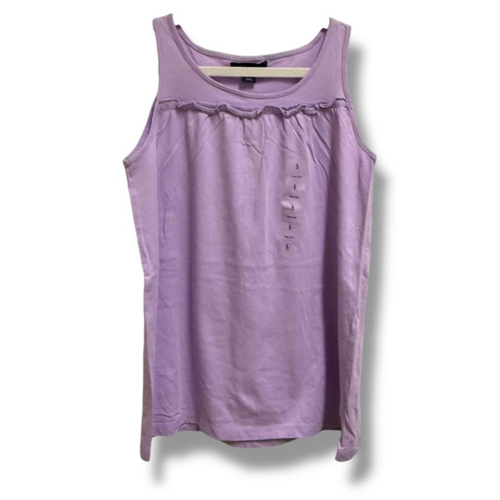 GapKids L (10)‎ Lilac Ruffle Tank Top NWT 100% Cotton Summer Sleeveless